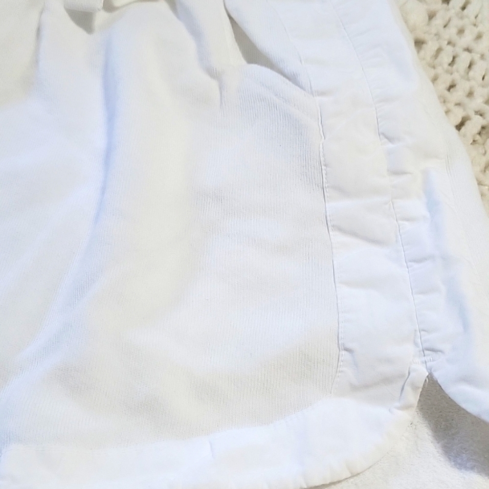Unsubscribed White Cotton Drawstring Shorts Women's M - Picture 4 of 5